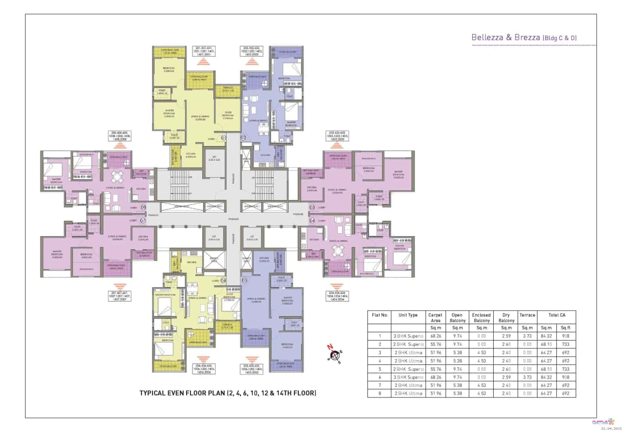 Puraniks Abitante Fiore Floor plan 1