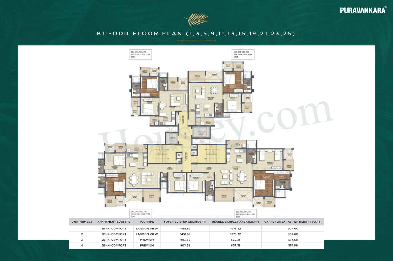 Purva Emerald Bay Floor plan 6