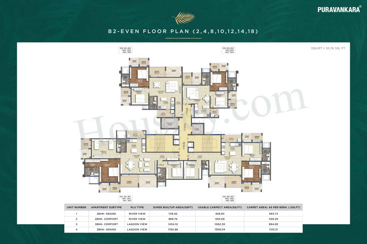 Purva Emerald Bay Floor plan 1
