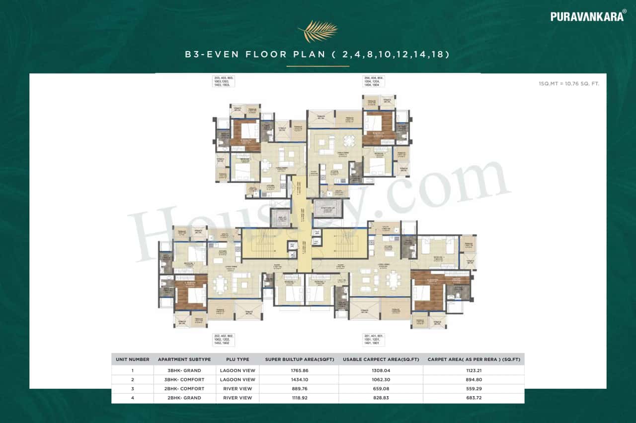 Purva Emerald Bay Floor plan 4