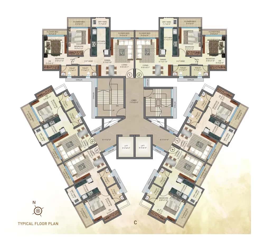 Raj Akshay Floor plan 1