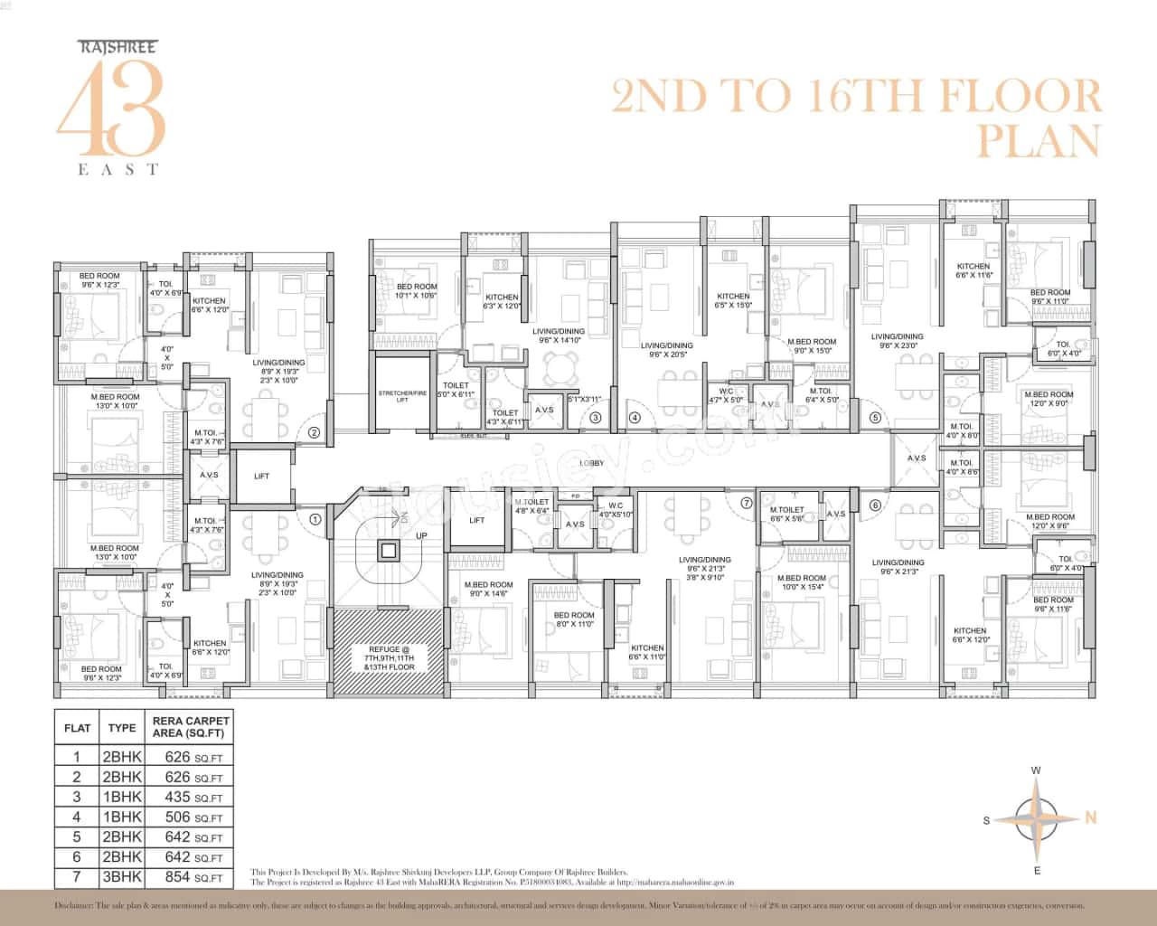 Rajshree 43 East Floor Plan