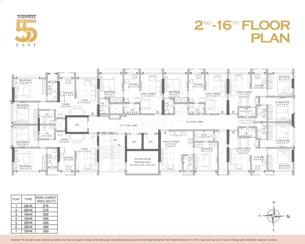 Rajshree 55 East Floor Plan
