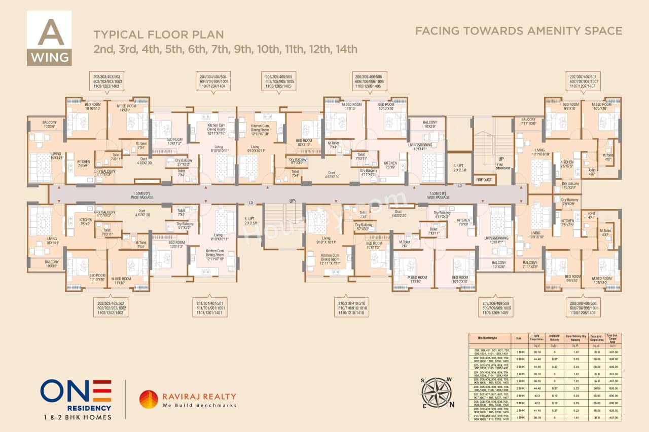 Raviraj One Residency Floor plan 3