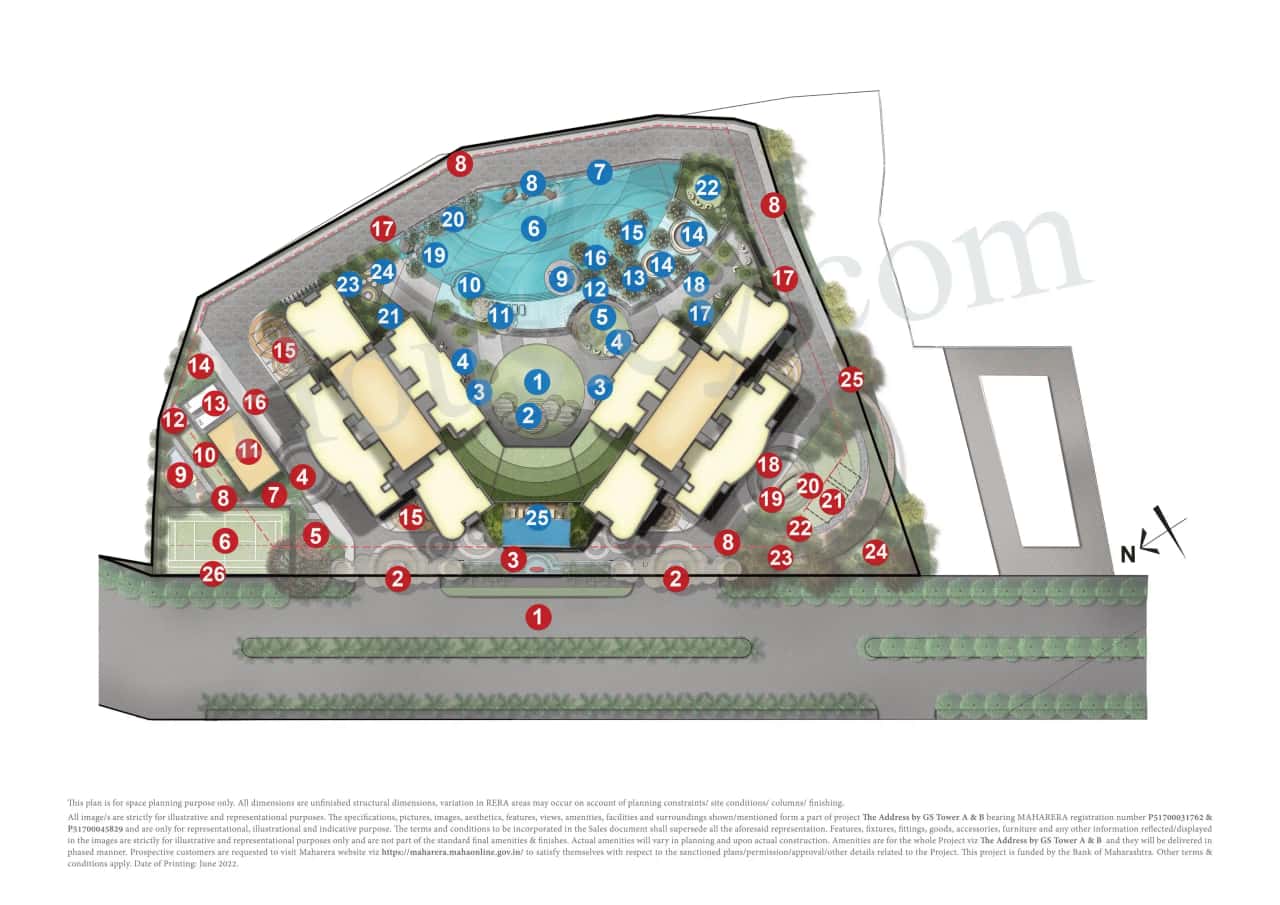 Raymond The Address by GS Floor plan 1