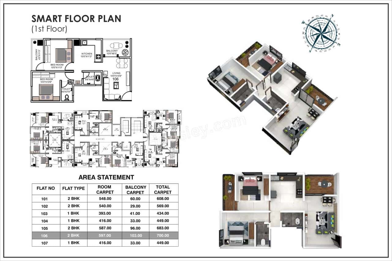 Royal Gulmohar 24 Floor plan 1