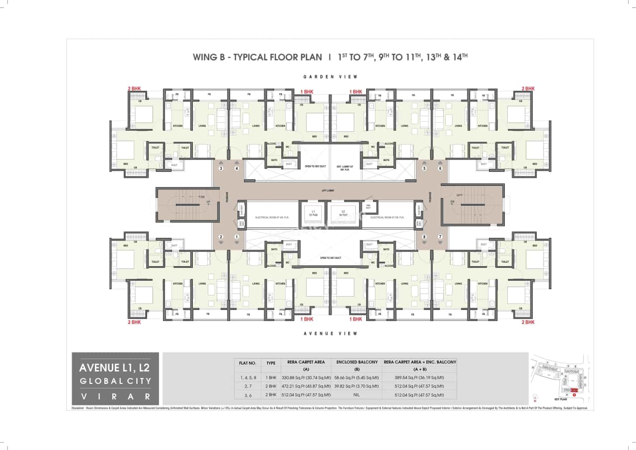Rustomjee Avenue L1 L2 And L4 Floor plan 1