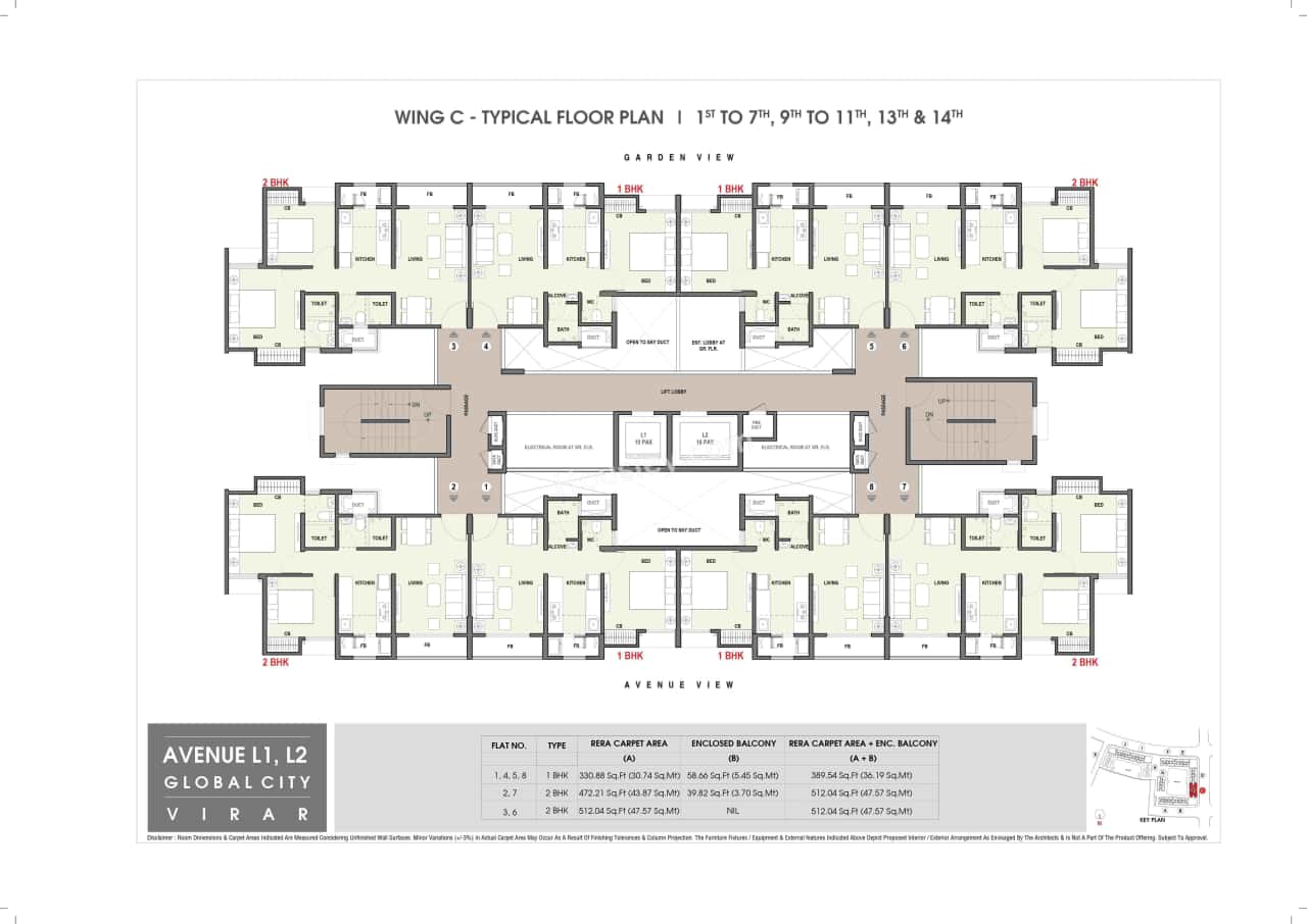 Rustomjee Avenue L1 L2 And L4 Floor plan 3