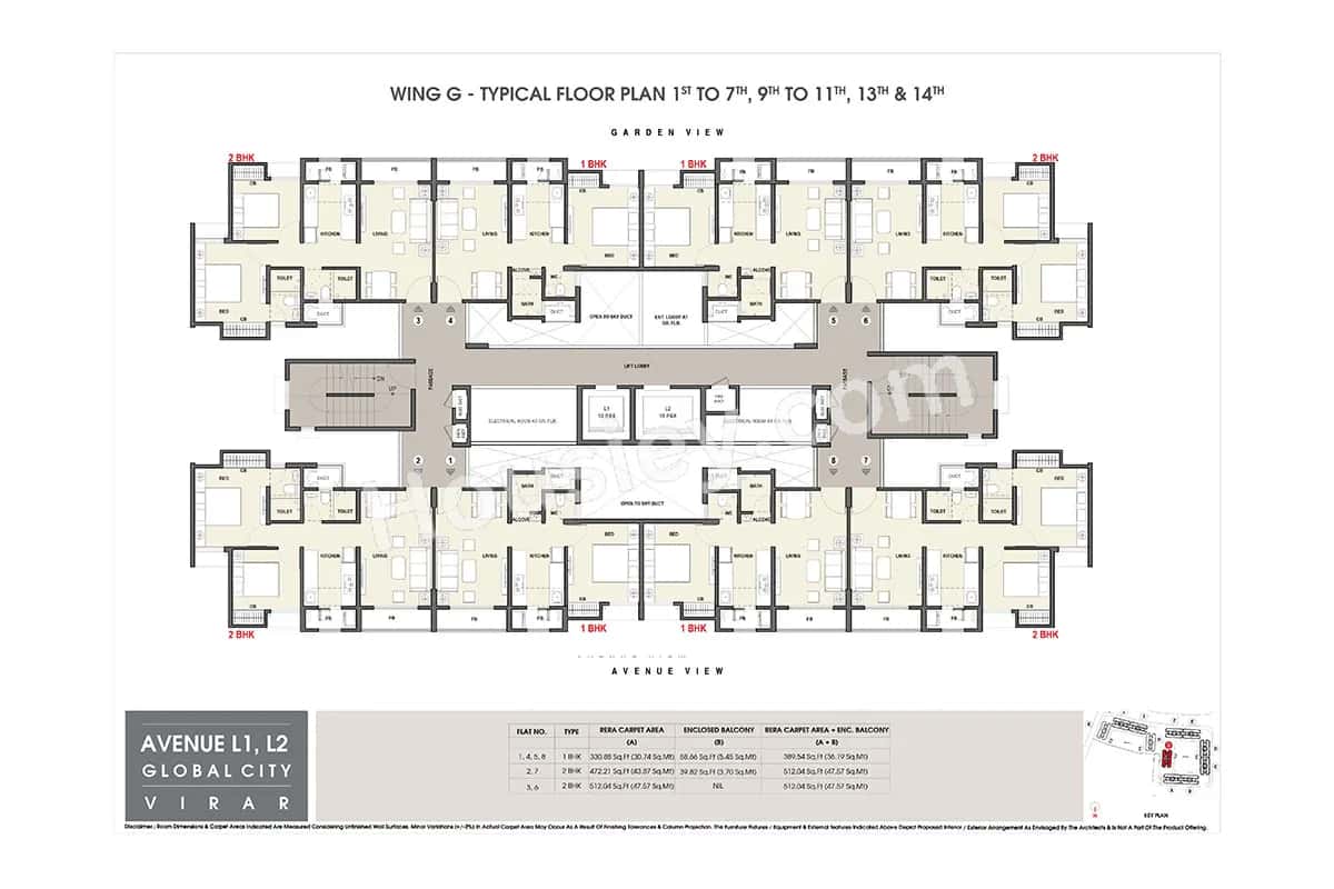 Rustomjee Avenue L1 L2 And L4 Floor plan 5