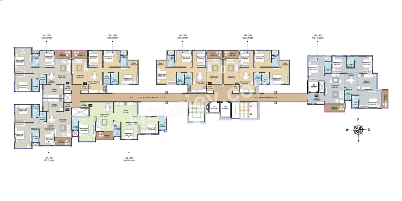 S D Prism City Yellow Floor Plan