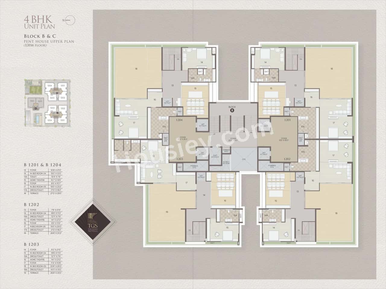 Samor The Gold Skyvilla Floor Plan