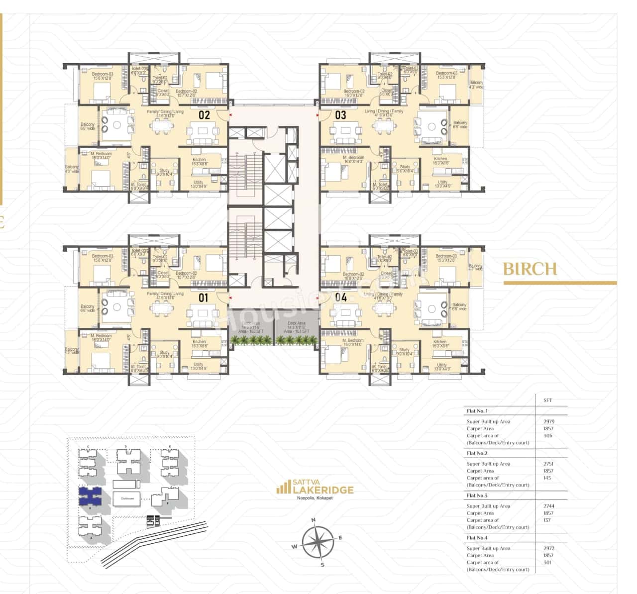 Sattva Lakeridge Floor plan 3