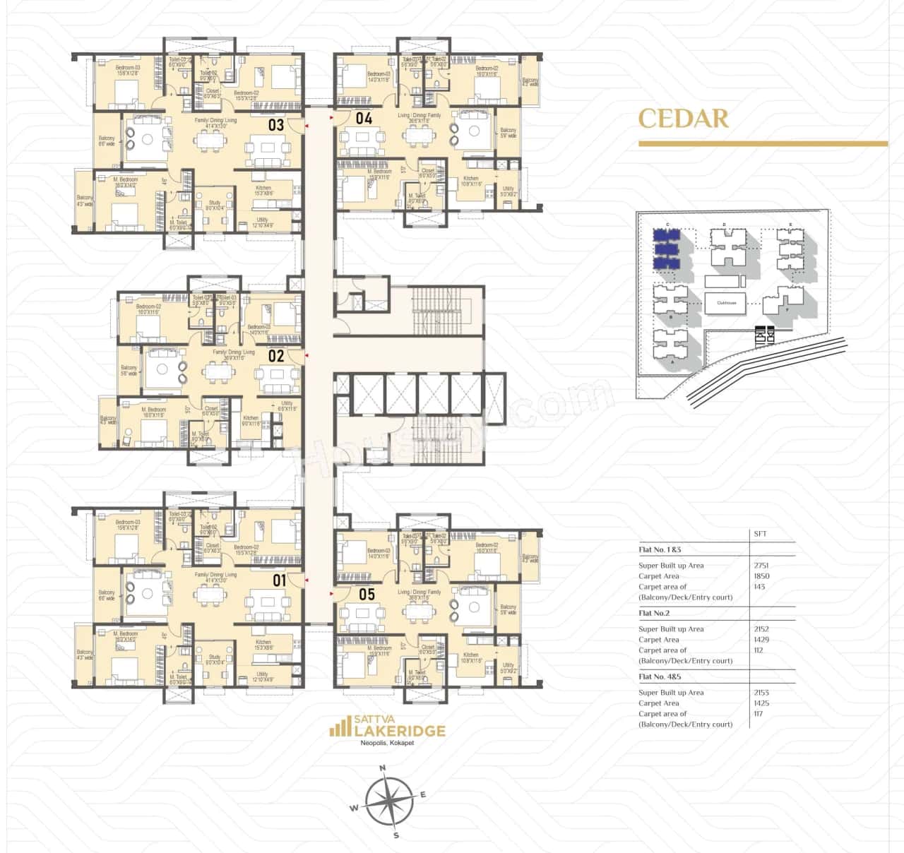 Sattva Lakeridge Floor plan 2