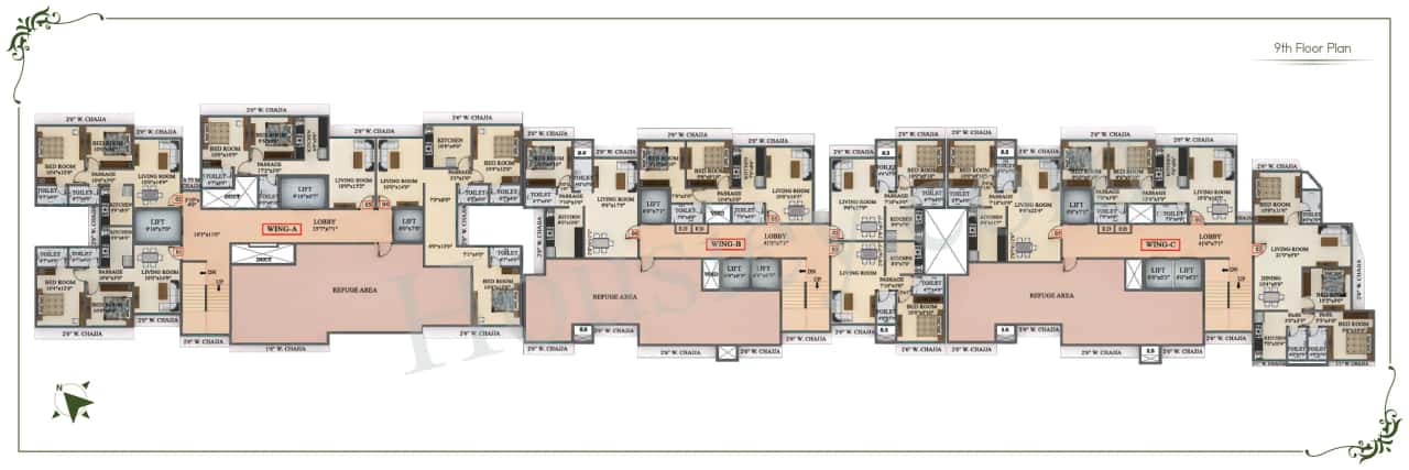 Sayba Residency Floor plan 1