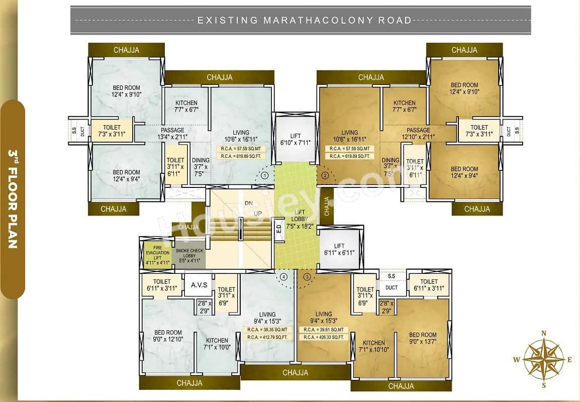Shantee Muktangan Residency Floor plan 3
