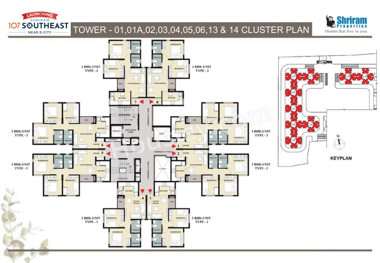Shriram 107 SouthEast Floor plan 1