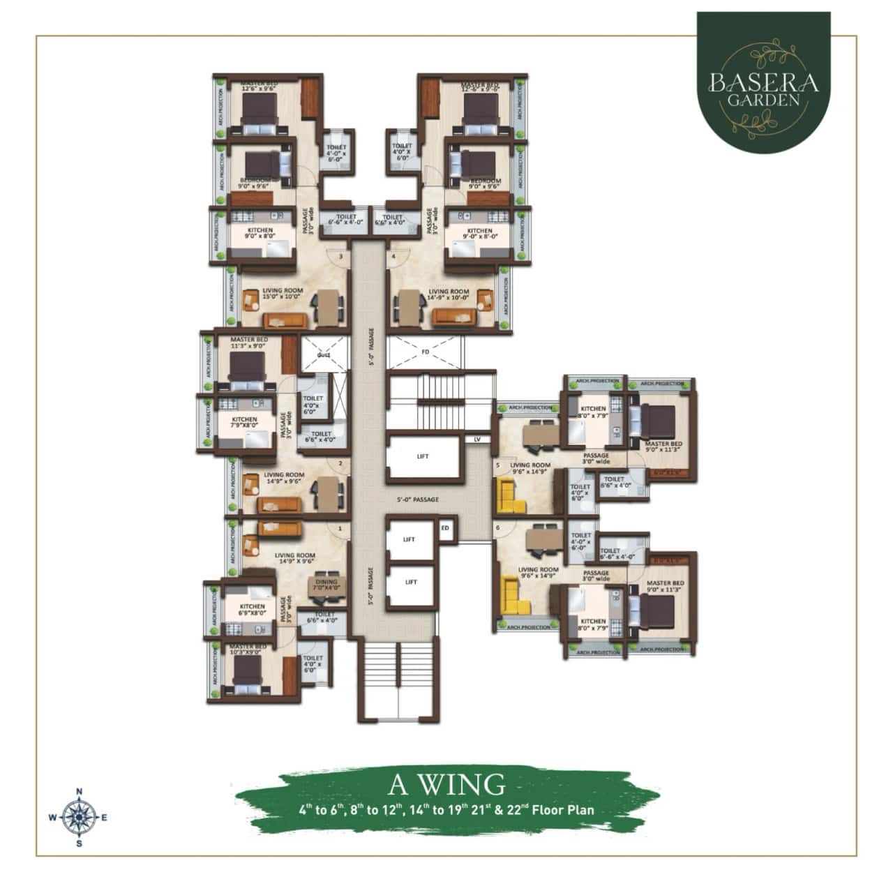 Skyland Basera Garden Floor plan 1
