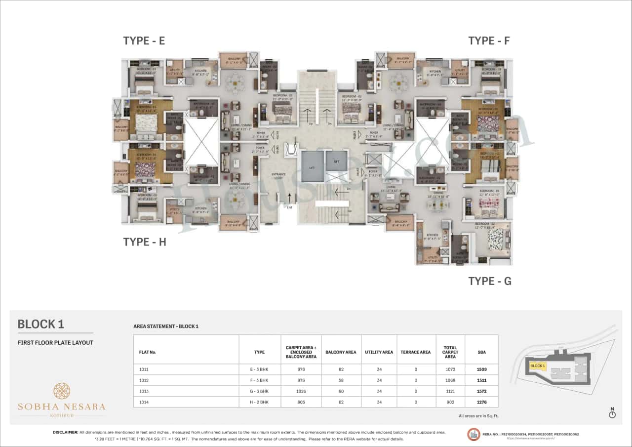 Sobha Nesara Floor plan 1