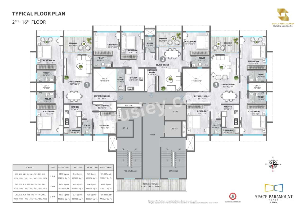 Space Paramount Tower Floor plan 2