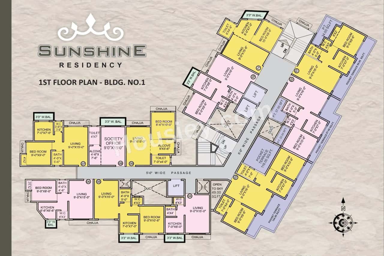 Sunshine Residency Floor plan 1