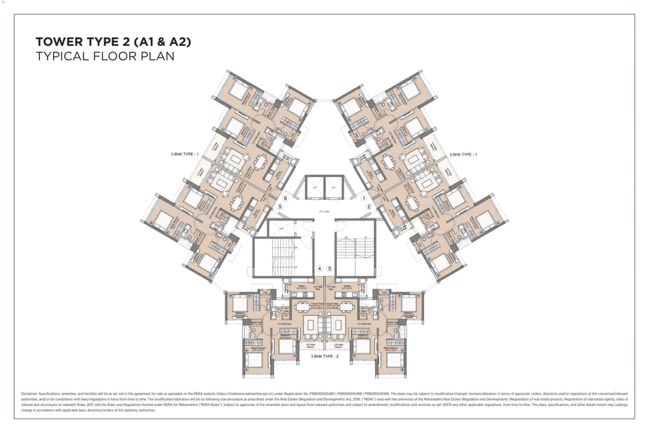 Sunteck Beach Residences Floor plan 1