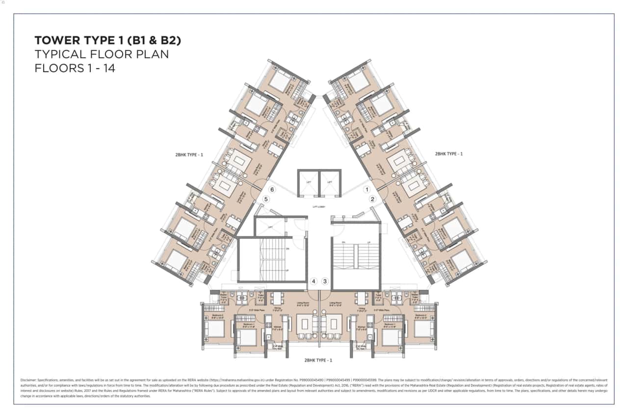 Sunteck Beach Residences Floor plan 4