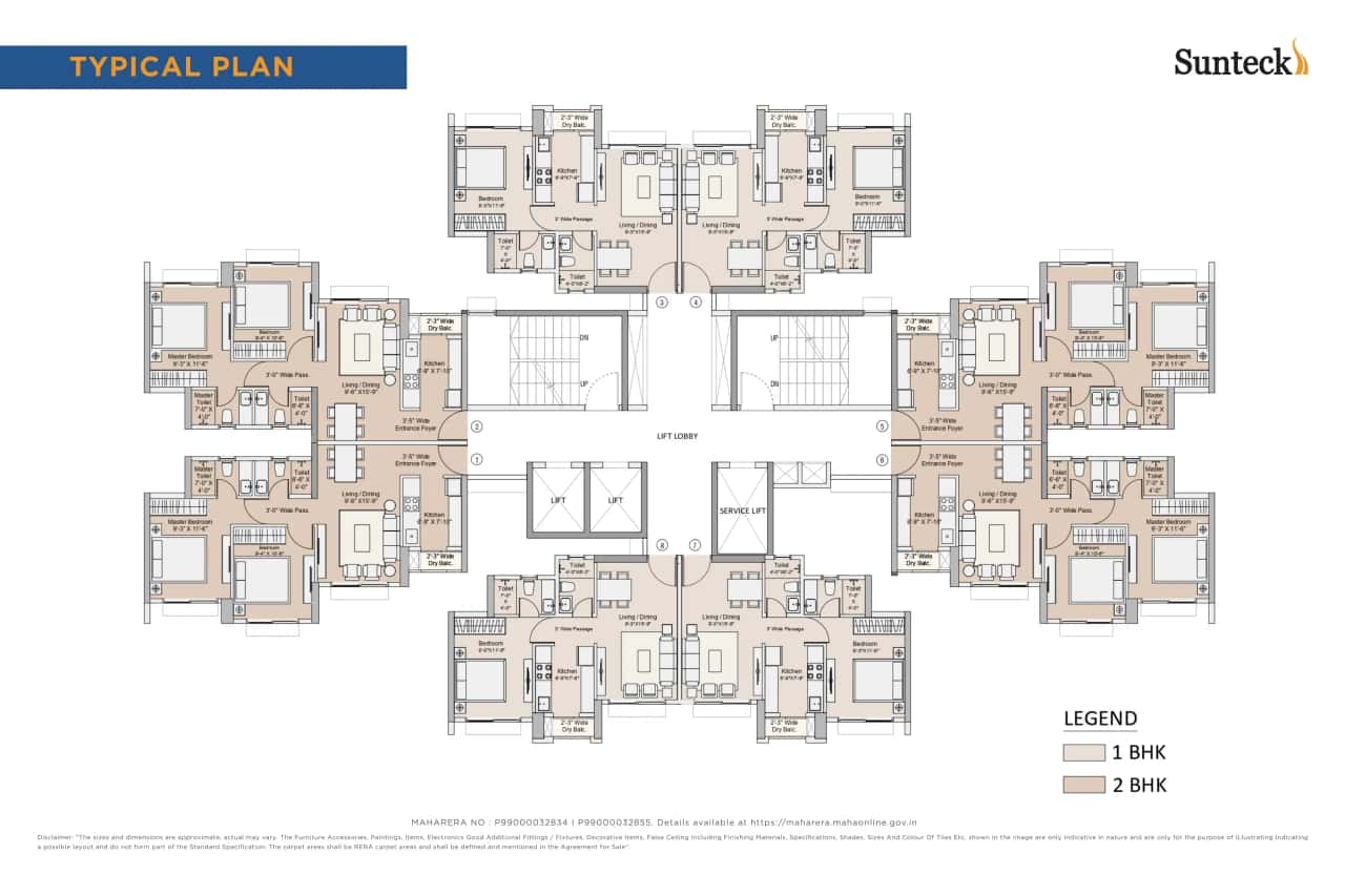 Sunteck One World Phase 3 Floor plan 2