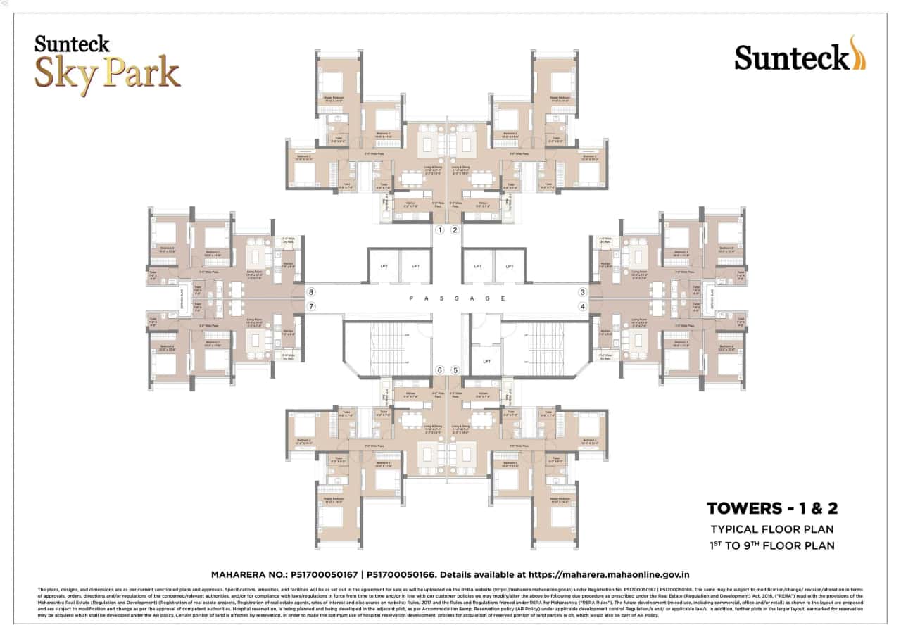 Sunteck Sky Park Floor plan 1