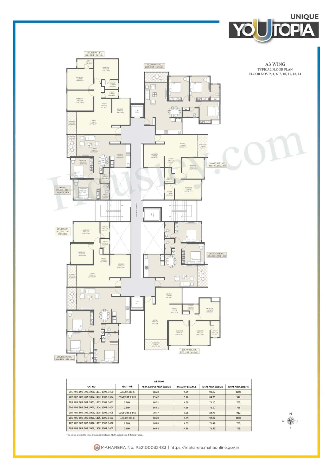 Unique Youtopia Phase 3 Floor plan 6