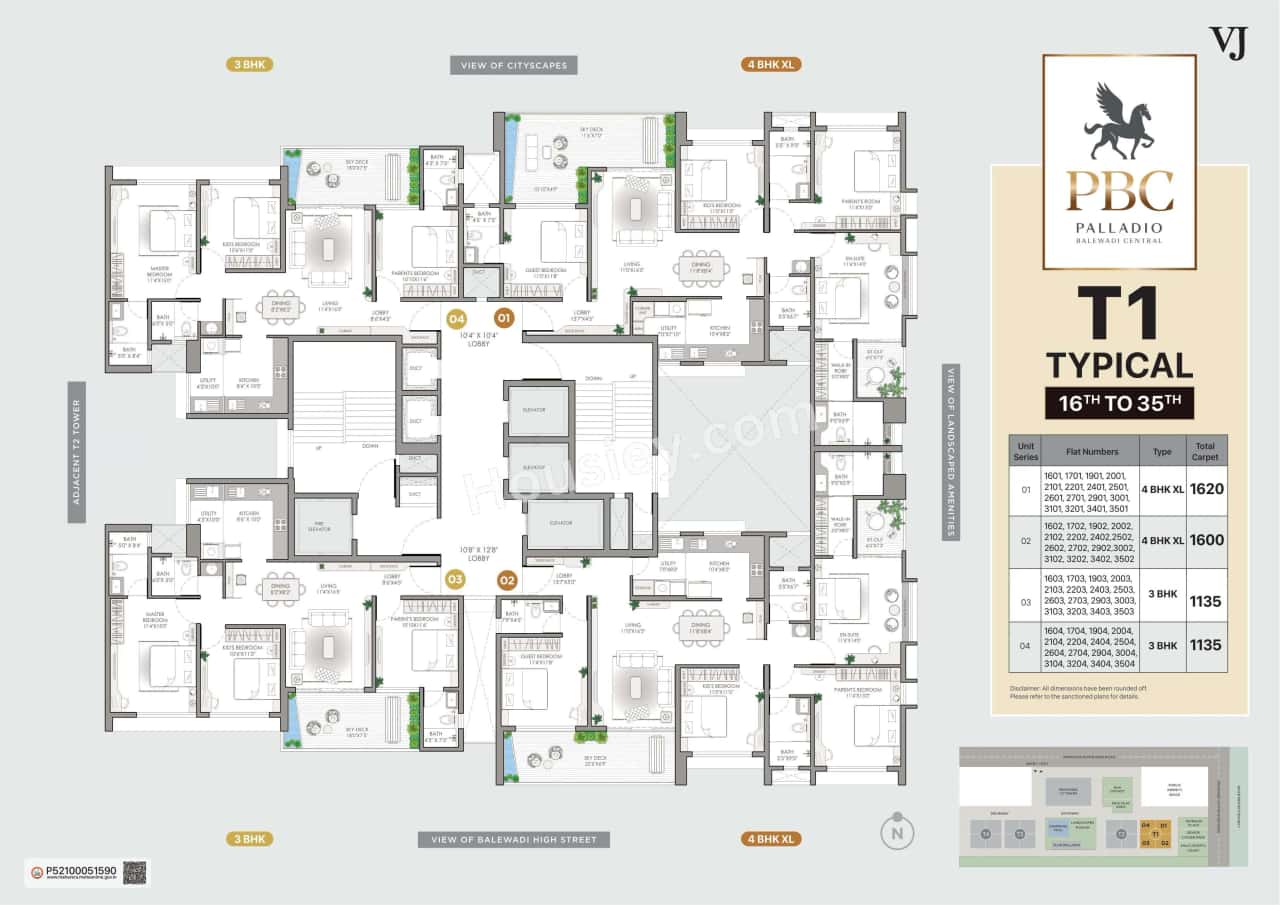 VJ Palladio Balewadi Central Floor plan 3