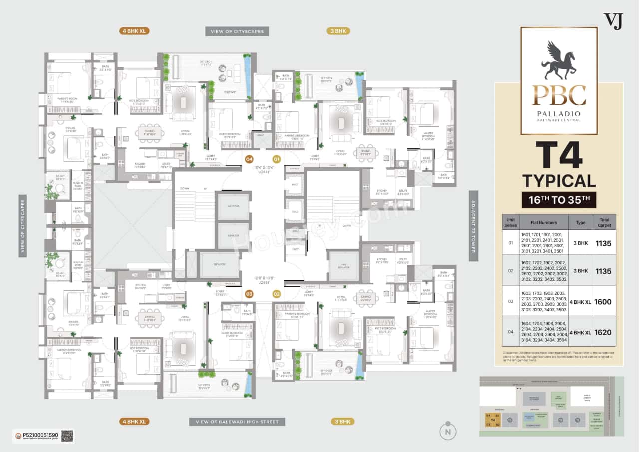 VJ Palladio Balewadi Central Floor plan 16