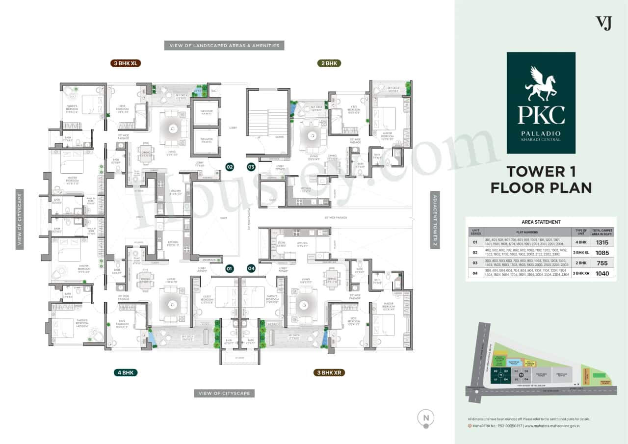 VJ Palladio Kharadi Central Floor plan 1