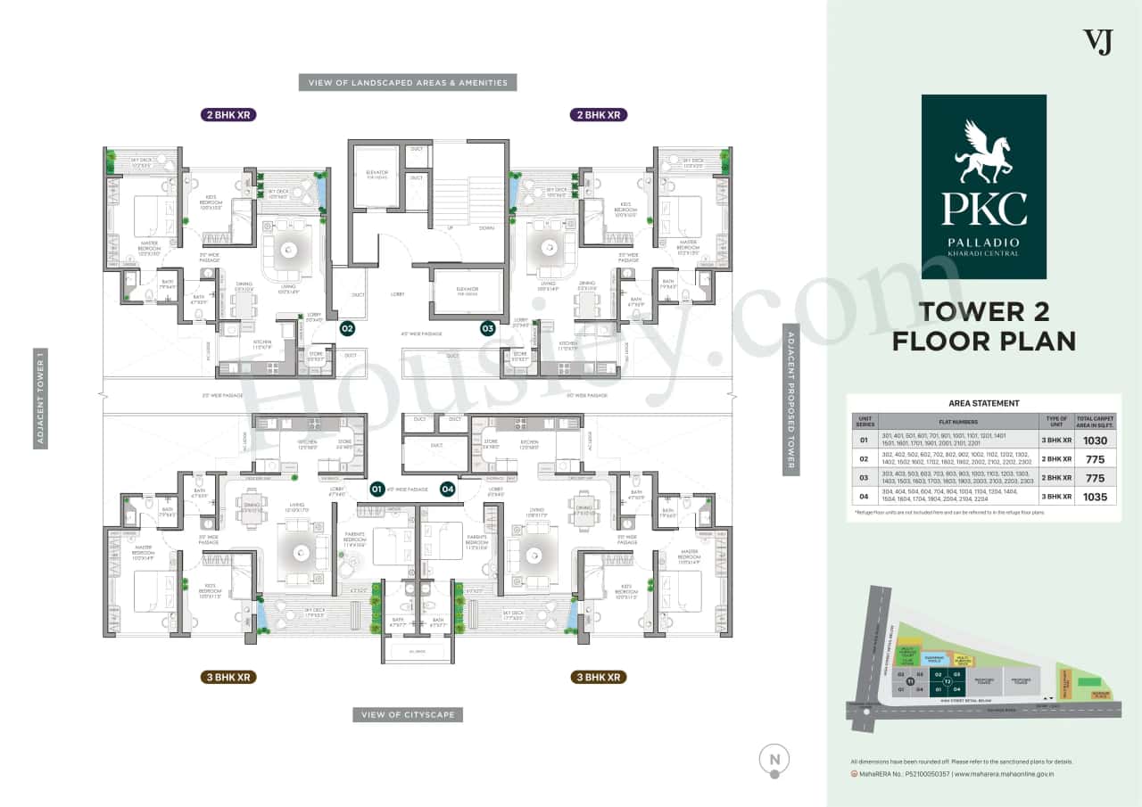 VJ Palladio Kharadi Central Floor plan 2