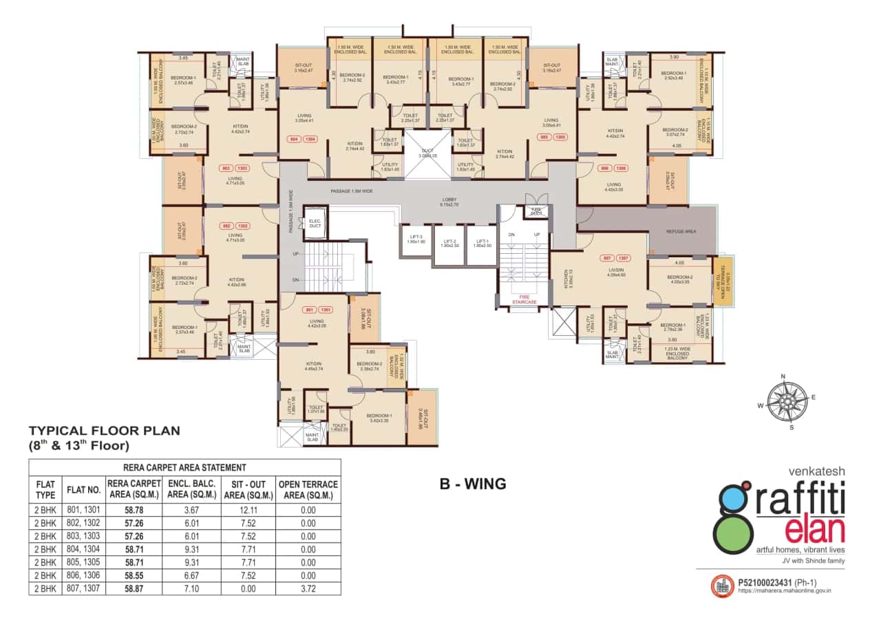 Venkatesh Graffiti Elan Floor plan 3