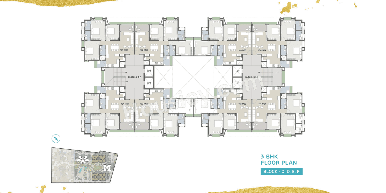 Adani Elysium Floor plan 1