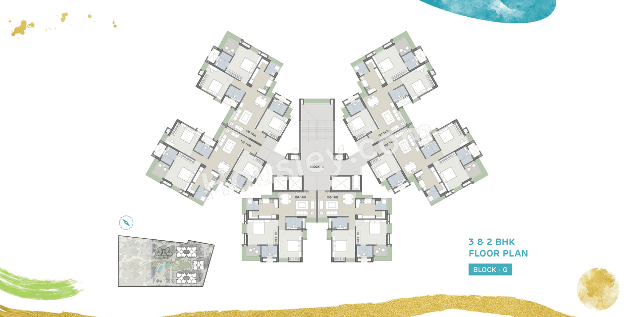 Adani Elysium Floor plan 2