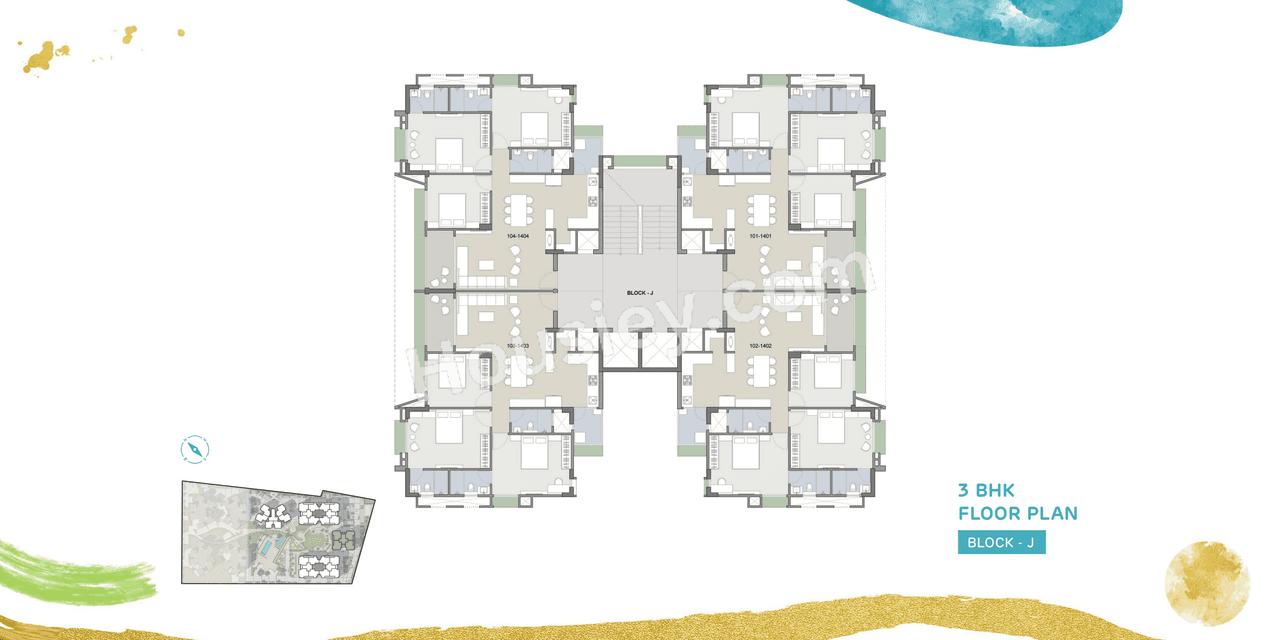 Adani Elysium Floor plan 3