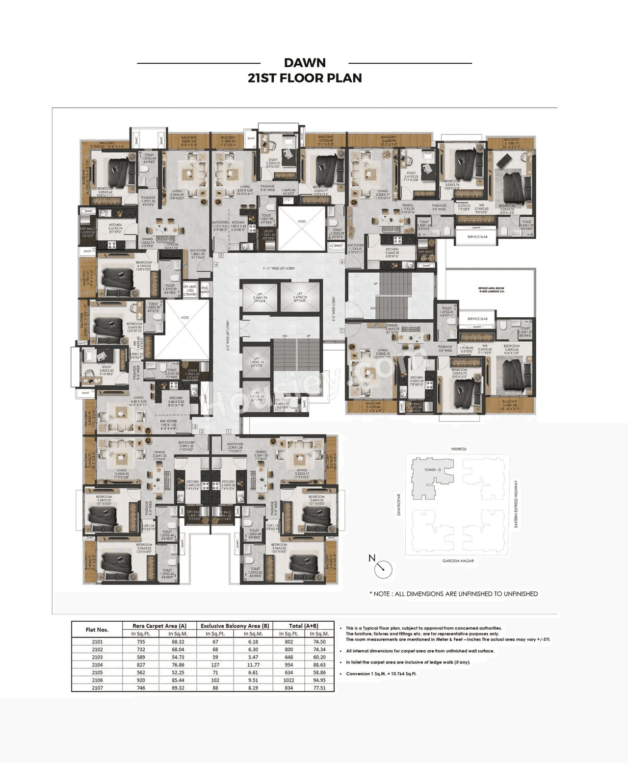 Adani The View Floor plan 2