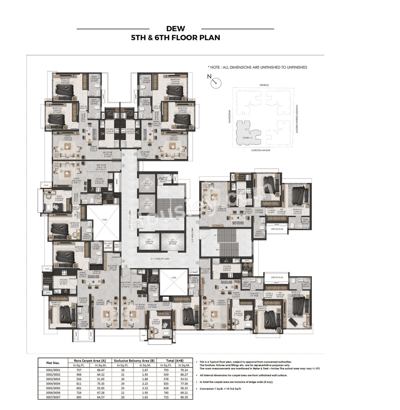 Adani The View Floor plan 3