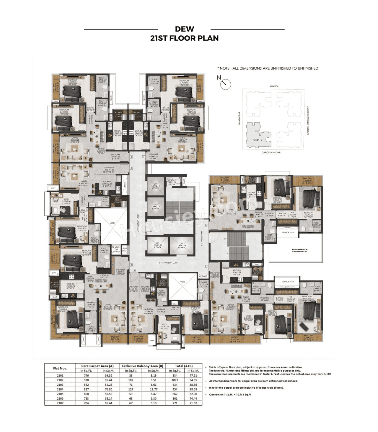 Adani The View Floor plan 4