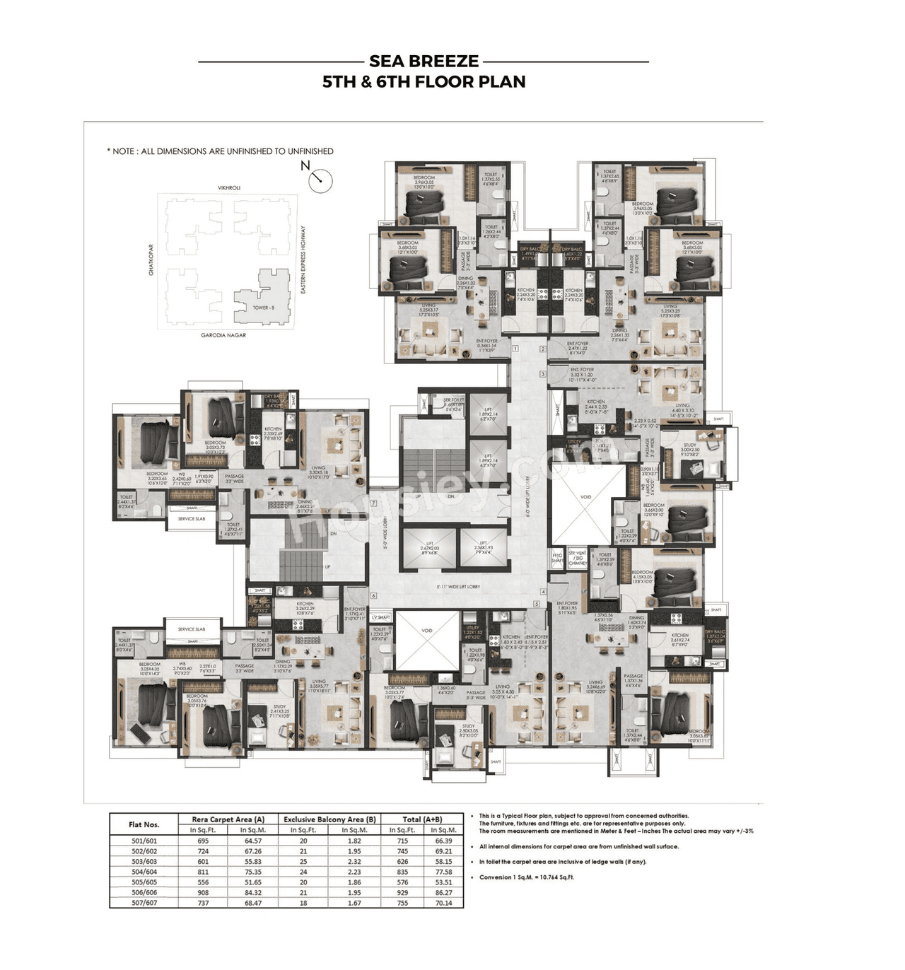 Adani The View Floor plan 5