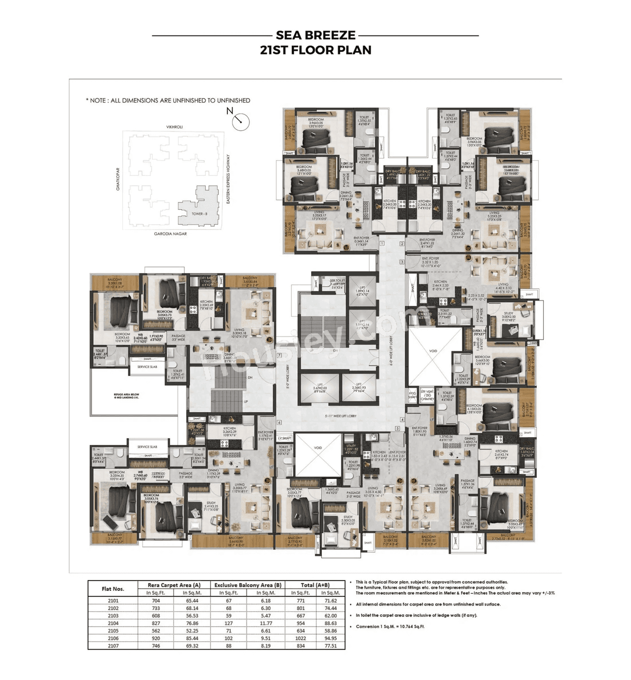Adani The View Floor plan 6