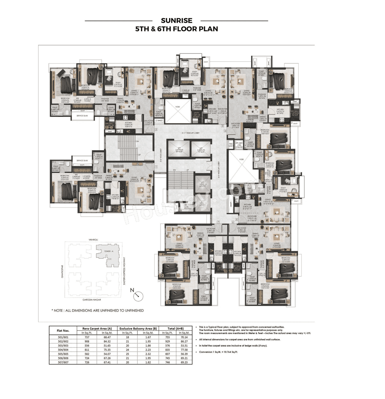 Adani The View Floor plan 7