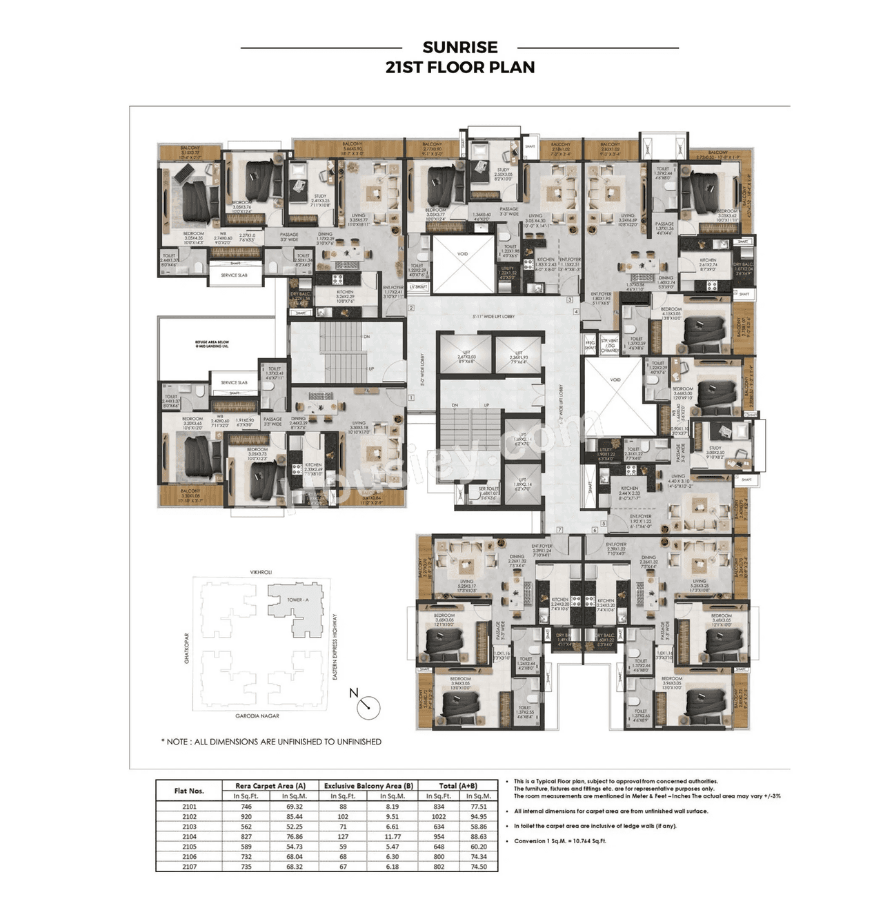 Adani The View Floor plan 8