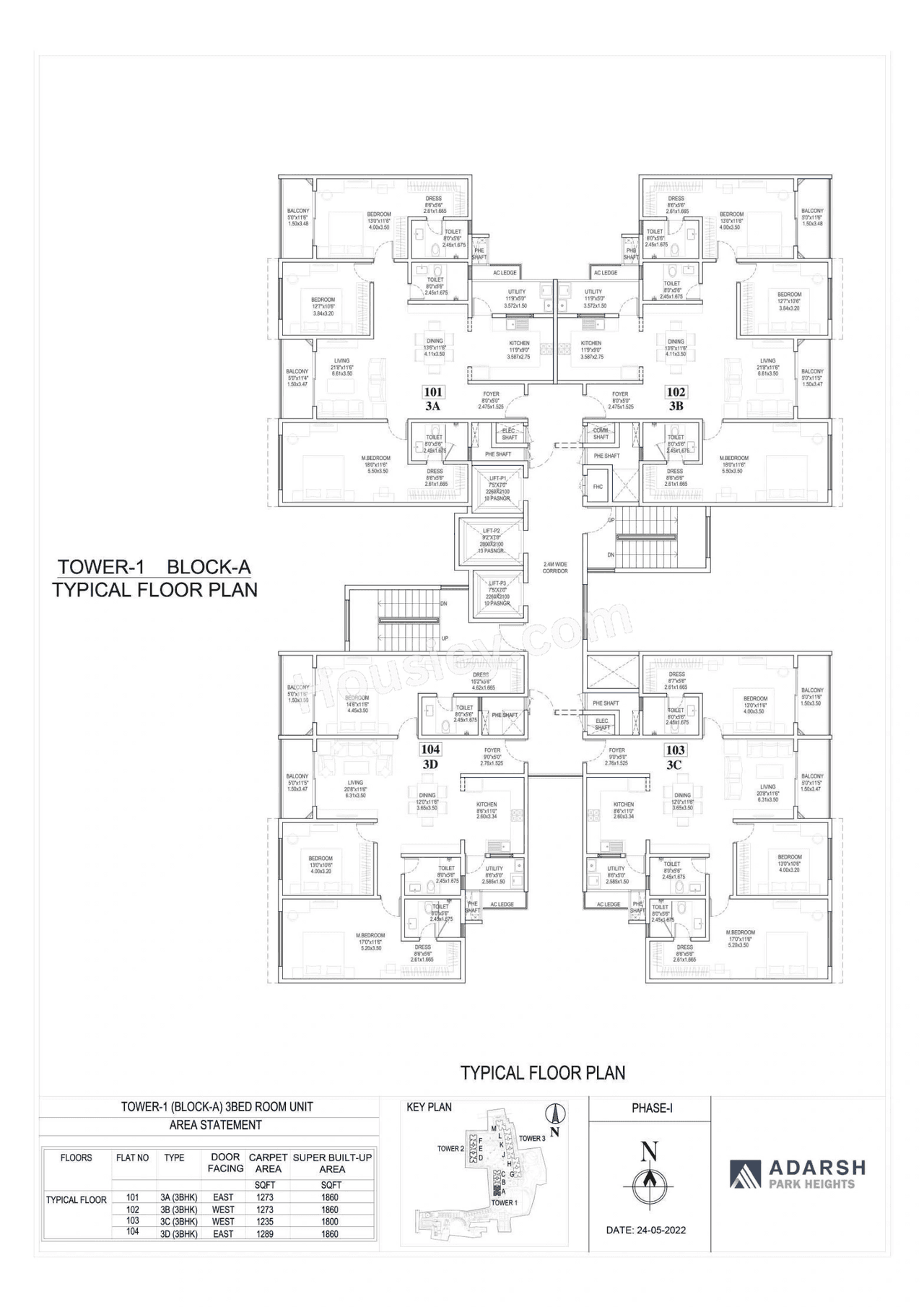 Adarsh Park Heights Phase 2 Floor plan 1