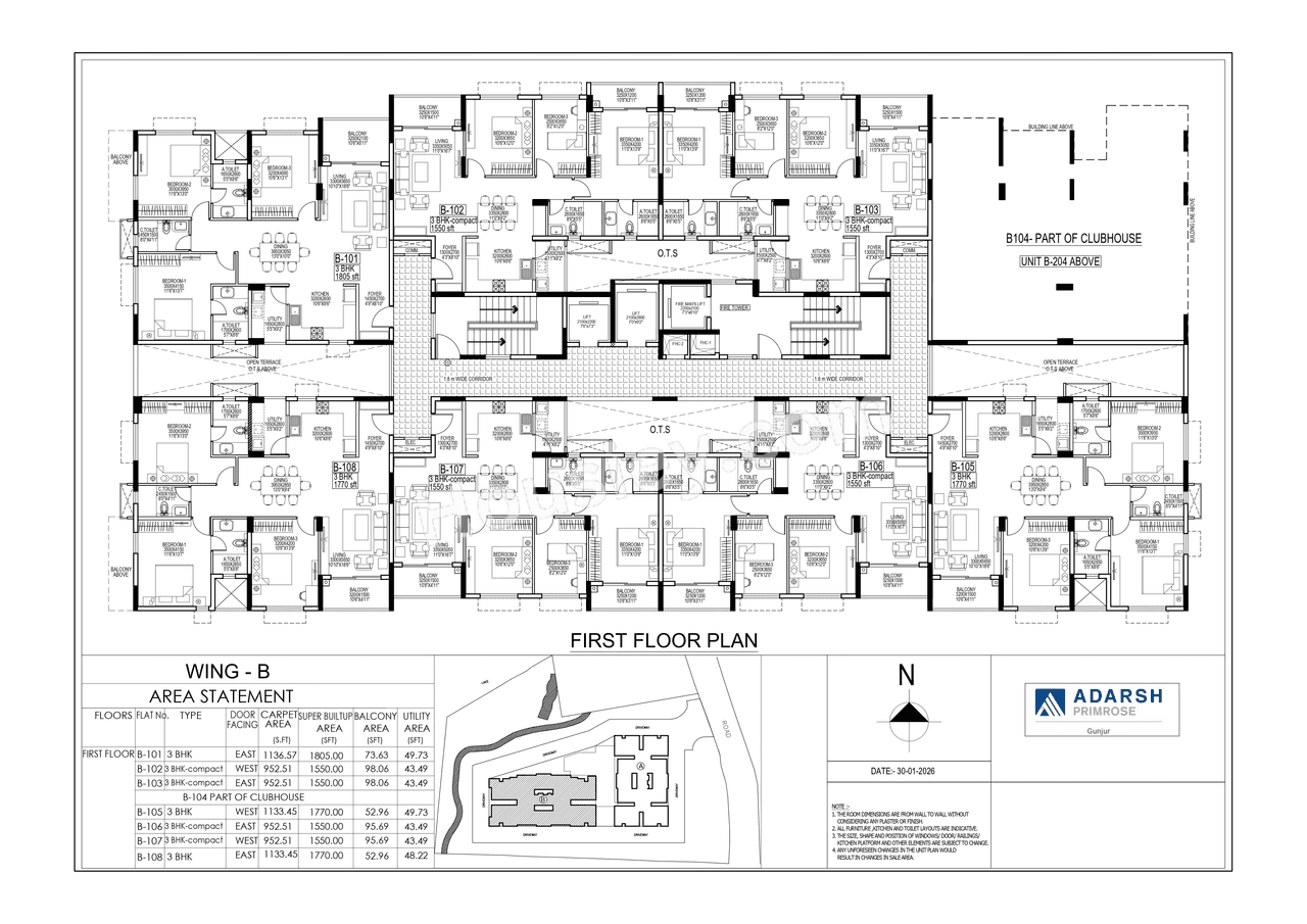 Adarsh Primrose Floor plan 2