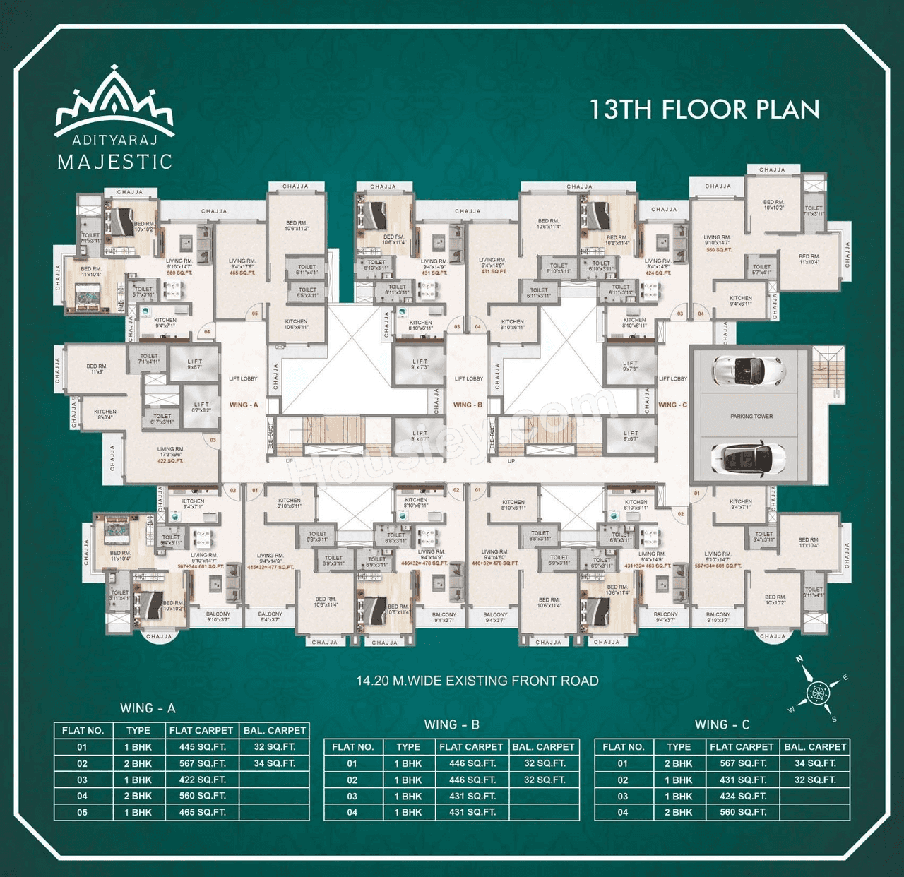 Adityaraj Majestic Floor plan 1