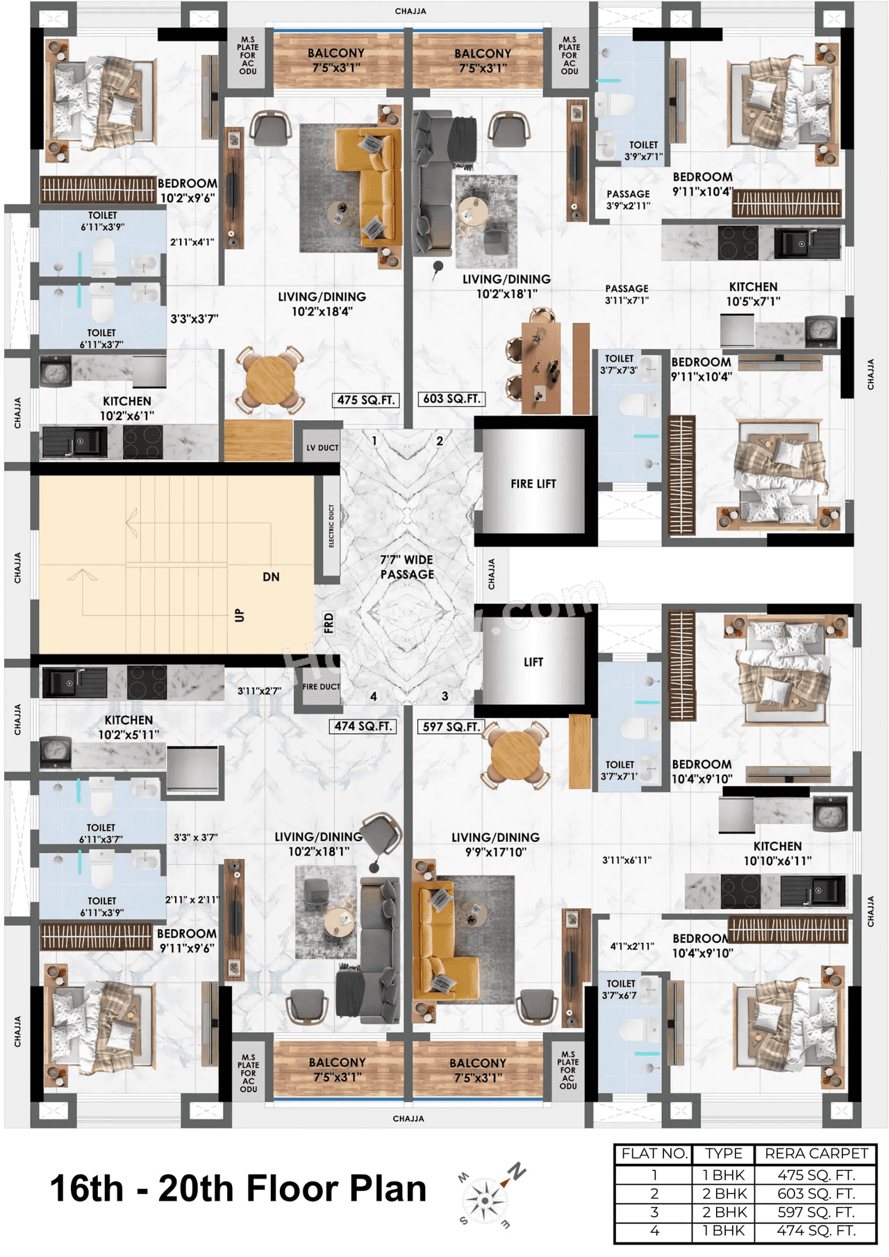 Adityaraj Midtown Floor plan 5