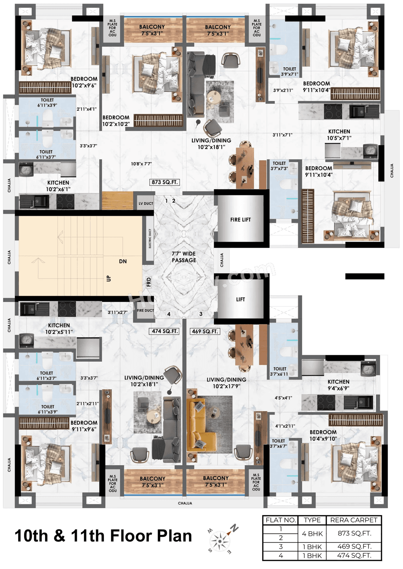 Adityaraj Midtown Floor plan 6