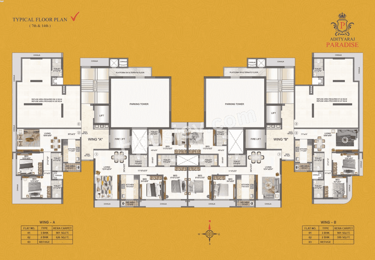 Adityaraj Paradise Floor plan 1